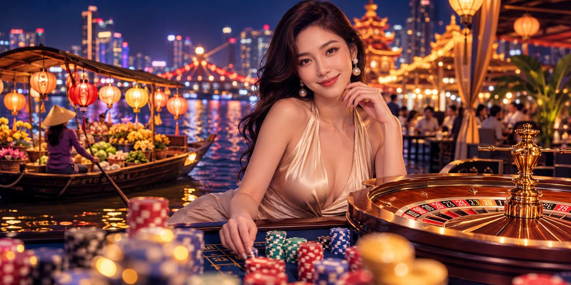 Người chơi Hà Nội trải nghiệm roulette casino trực tuyến vào buổi tối tại chợ đêm